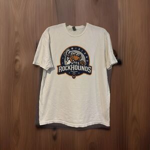 Midland Rockhounds Baseball Large Short Sleeve T-Shirt White Logo MiLB Minors